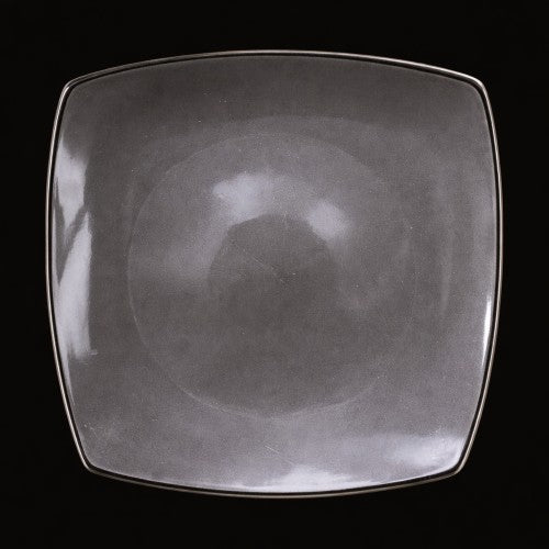 10.75" Dark Grey Square Dinner Plate - Item #67138