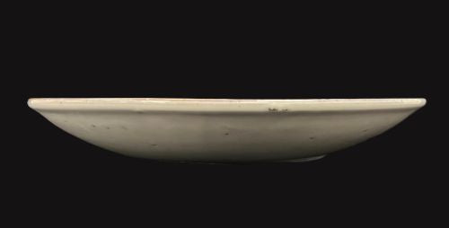 11.5" Off-White Plate with Bluish Speckles - Item #67154