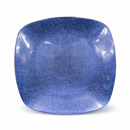 10.5" Square Blue Glitter Charger Plate - Item #68336