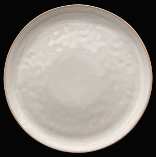 10.5" Beige Hammered Dinner Plate - Item #67437
