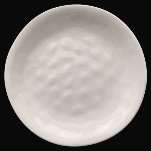 9.5" White Hammered Plate - Item #67594
