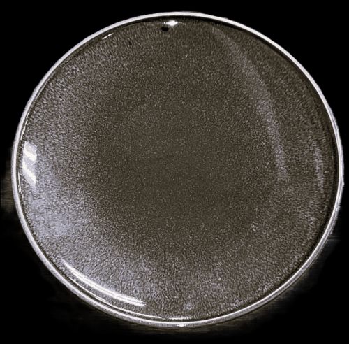 8 INCH GREIGE-BLACK SPECKLED SALAD PLATE Item #67603