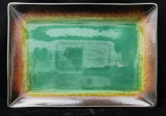 13 x 9.5" Jade Ember Rectangular Platter Item #67632