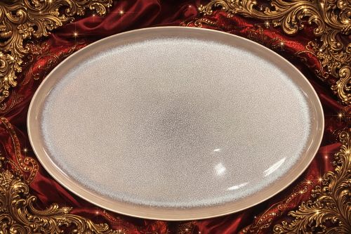 14" Beige Oval Plate - Item #67774-1