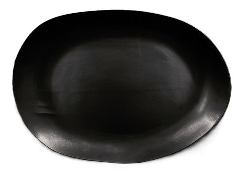 14.5" x 9.75" Jet Black Oval Plate - Item #67779