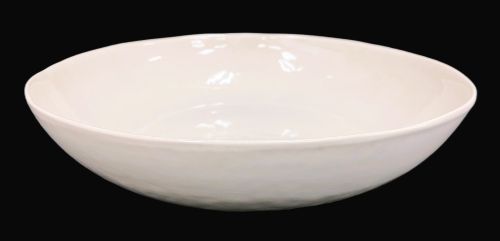 13 INCH BEIGE HAMMERED SERVING BOWL Item #67948
