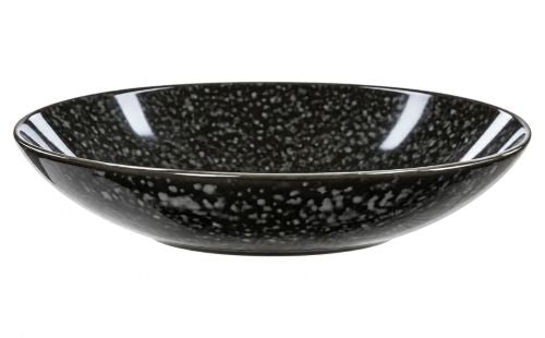 8.875 IN DARK -LIGHT GREY SPECKLED BOWL Item #67959