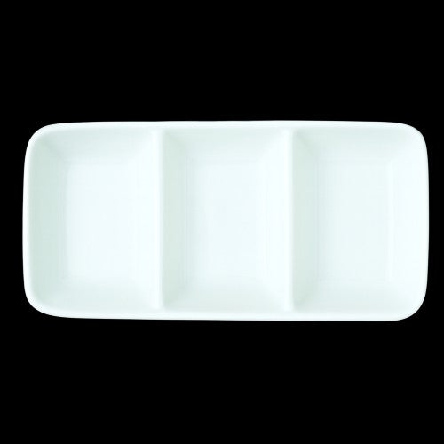 6.25" x 2.95" Three-Sectional Dish - Item #67986