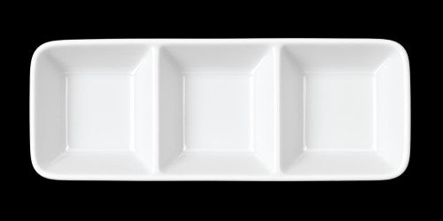 6.25" x 2.95" Three-Sectional Dish - Item #67986