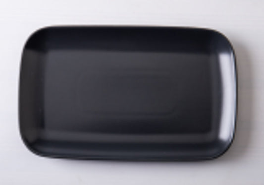 11.5" x 7" Matte Black Rectangular Platter – Item #68016