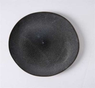 12.5" Matte Black Organic-Rim Dinner Plate – Item #68021-1