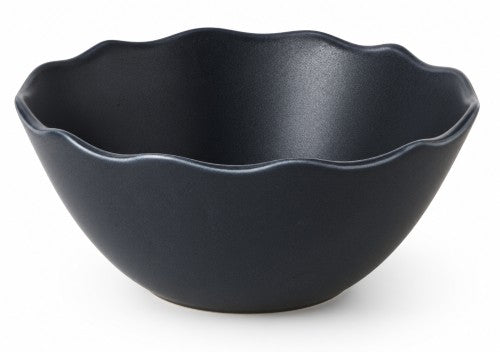7" Black Scalloped Rim Bowl - Item #68029