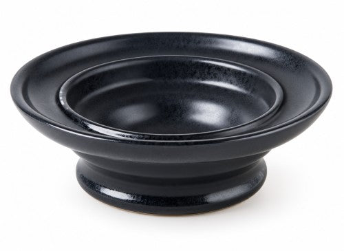 6.06" Elevated Black Ceramic Bowl – Item #68039