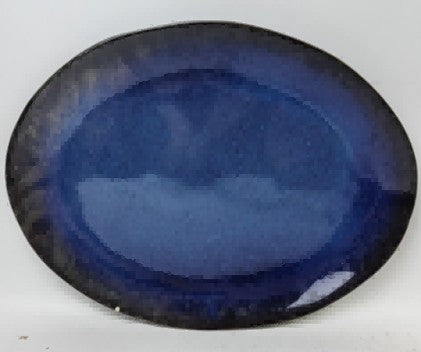 16" Indigo Eclipse Oval Platter - Item #68105