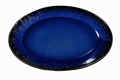 16" Indigo Eclipse Oval Platter - Item #68105