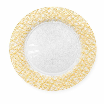 13" Gold Band Glass Charger - Item #68146
