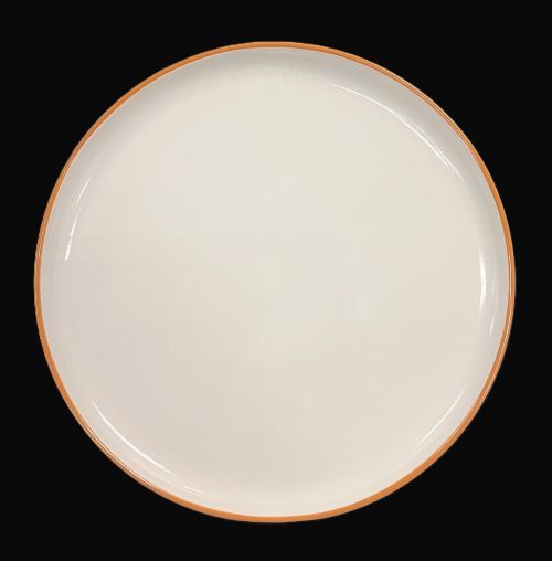 10.5" Aurora Orange Rim Dinner Plate - Item #68153