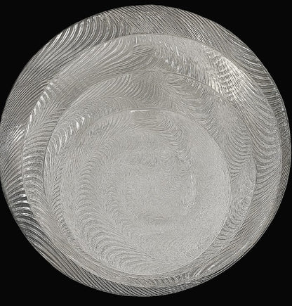 6" Rippled Spiral Clear B&B Plate - Item #68219