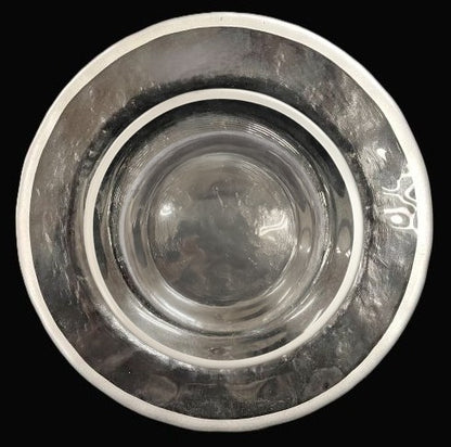 11" Hammered Silver Rim Dinner Plate - Item #68221