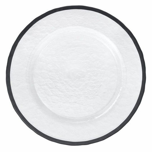 11" Black Rim Hammered Dinner Plate - Item# 68226
