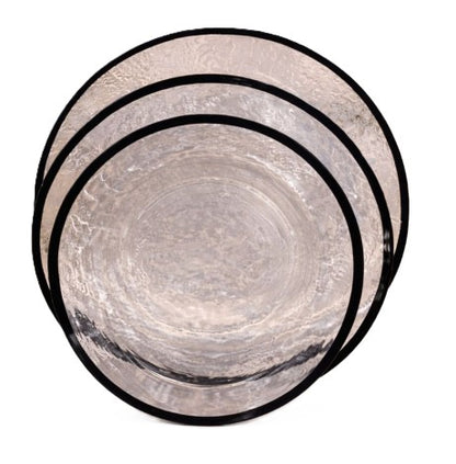 13" Black Hammered Charger Plate - Item #68225