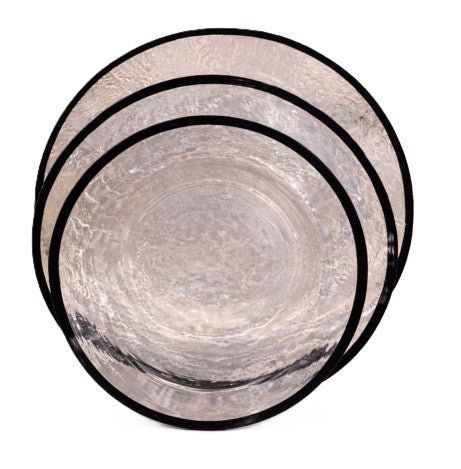 13" Black Hammered Charger Plate - Item #68225