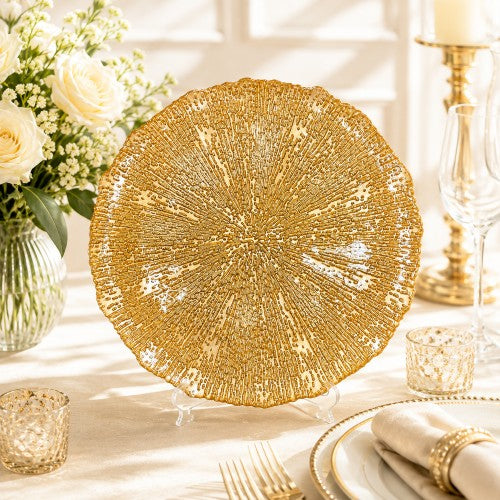 13" Chanterelle Gold Charger Plate - Item #68235
