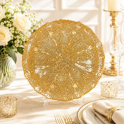 13" Chanterelle Gold Charger Plate - Item #68235