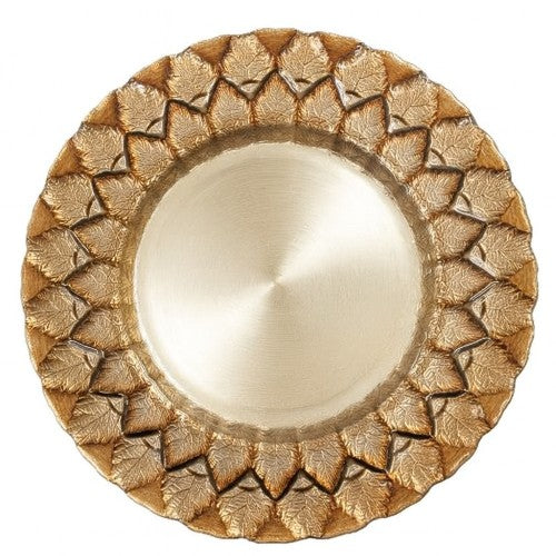 13" Florence Mocha Glass Charger - Item #68255