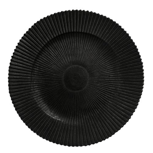 13" Marbella Line Black Charger Plate - item #68262