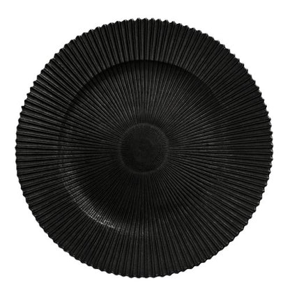 13" Marbella Line Black Charger Plate - item #68262