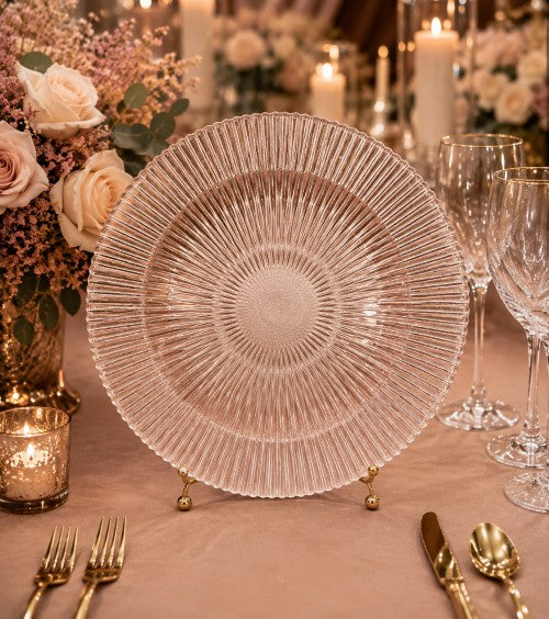 13" Marbella Blush Pink Charger Plate - Item #68263