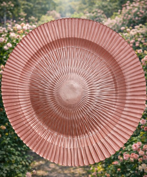 13" Marbella Blush Pink Charger Plate - Item #68263