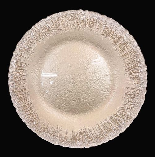 13" Icicle Glitter Dove Charger Plate - Item #68274