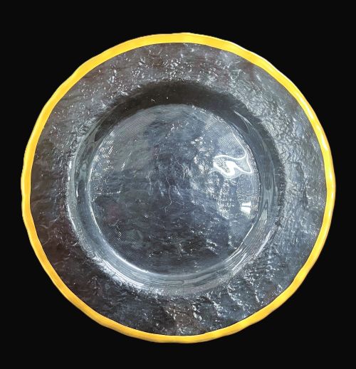 8.2" Clear Gold Thin Rim Salad Plate - Item #68276