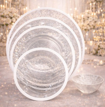 6.75" Clear White Rim Bread & Butter Plate - Item #68280