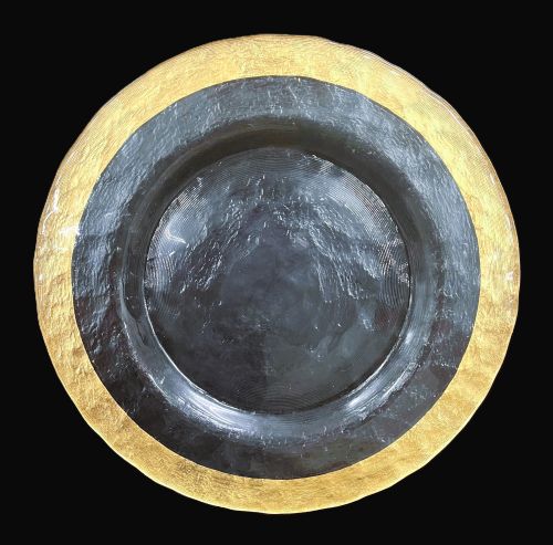 13" Ice Gold Thick Rim Charger Plate - Item #68281