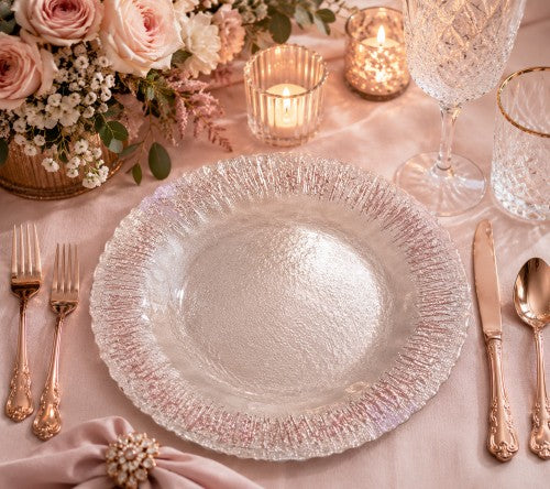 13" Icicle Soft Salmon Charger Plate - Item #68288