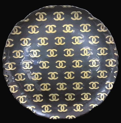 13" Gabrielle Black Matt Charger Plate - Item #68291