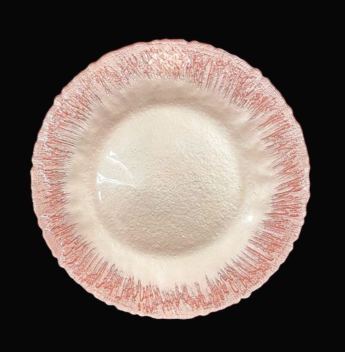 13" Icicles Vintage Rose Glitter Charger Plate - Item #68292-1