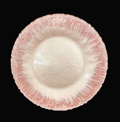 13" Icicles Vintage Rose Glitter Charger Plate - Item #68292-1