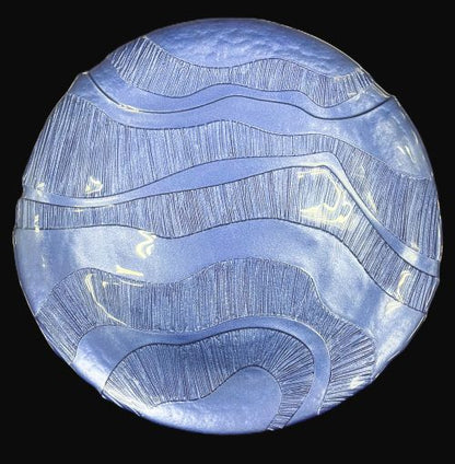 13" Waves Dark Blue Charger Plate - Item #68295