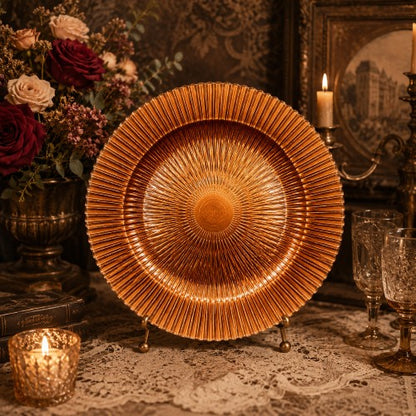 13" Marbella Copper Charger Plate - Item #68303
