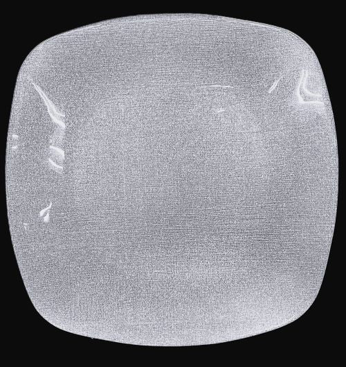 12.5" Square Silver Glitter Charger Plate - Item #68304