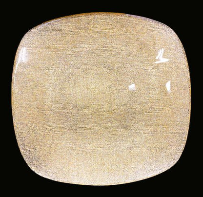 12.5" Square Gold Glitter Charger Plate - Item #68310