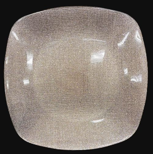 12.5" Square Glitter Ginger Charger Plate - Item #68315