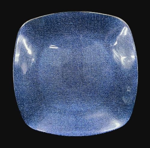 12.5" Square Blue Glitter Charger Plate - Item #68316