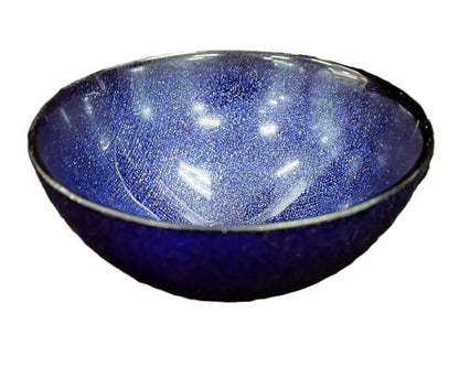 6.75" Blue Glitter Bowl - Item #68318