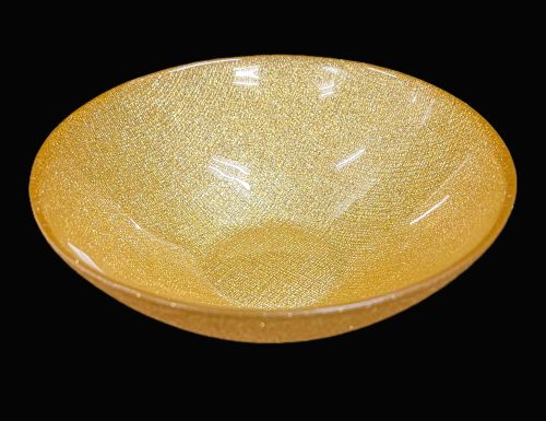 6.5" Gold Glitter Bowl - Item #68325