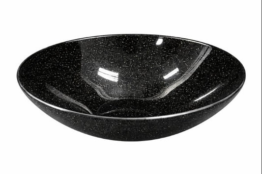 6.5" Black Glitter Bowl - Item #68326